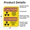 Signmission Radiation & Laser Sign, 5 in H x 3.5 in W, Vinyl Decal, Rectangle OS-2PACK-CR-D-35-L-10167 - alternate 2